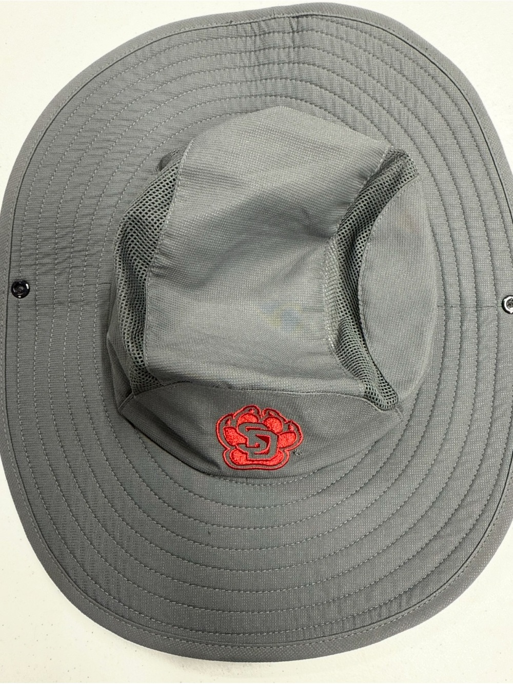 Adidas University of South Dakota Coyotes gray bucket hat